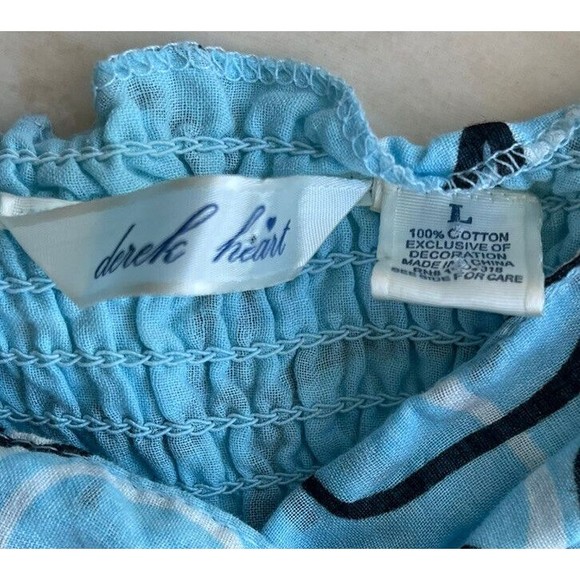 Vintage Y2K Blue Floral Cottage Core Baby Doll Derek Heart Dress / Size: L - Picture 9 of 11